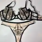 Black Floral Embroidered Luxury Lingerie Set photo review